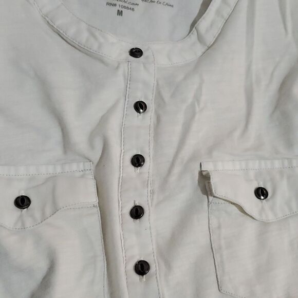 KUHL medium white button down  long sleeve shirt - Picture 8 of 8